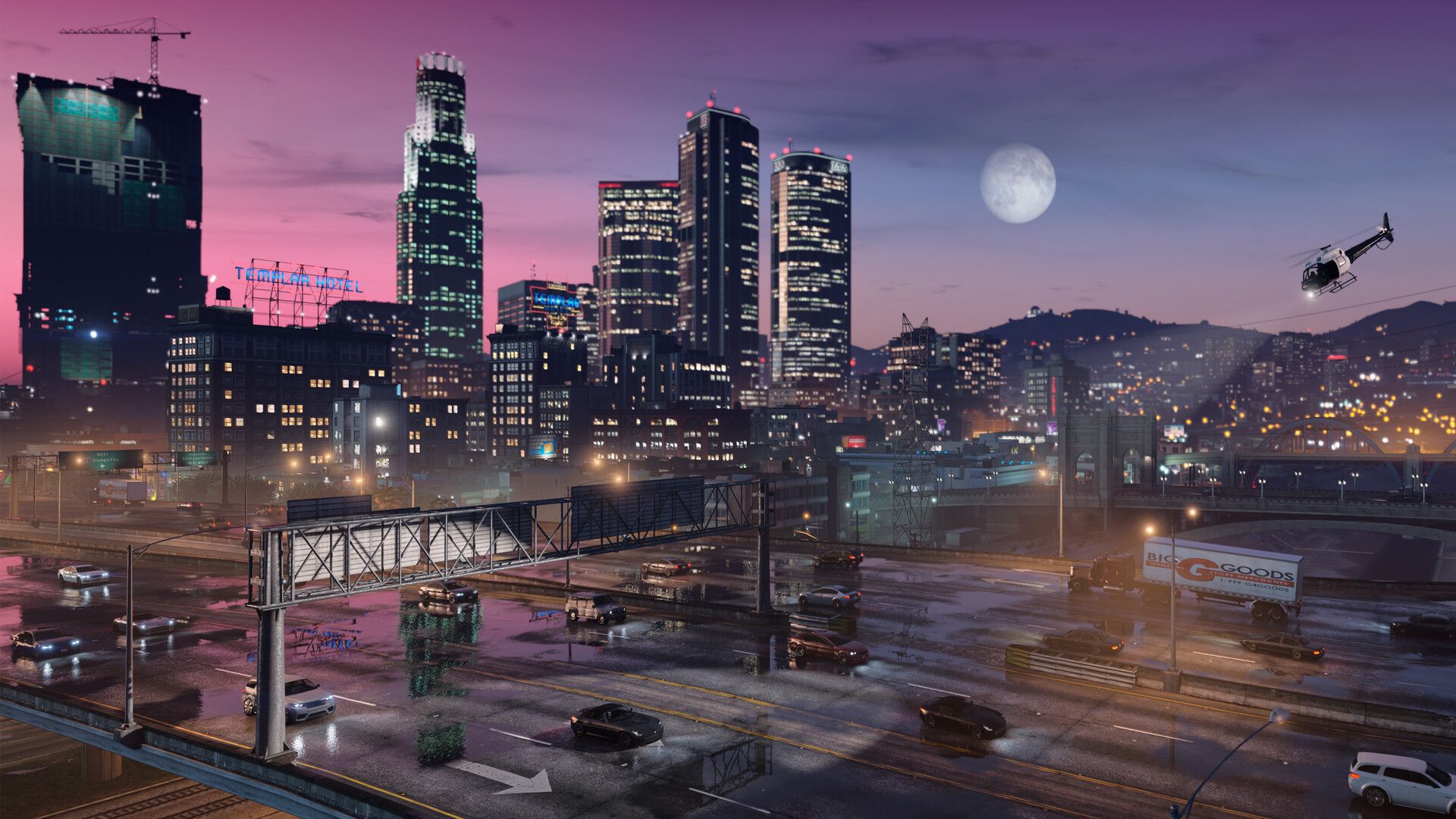 Los Santos Skyline bei Nacht